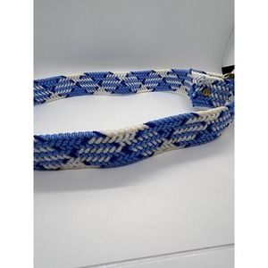 Blue boho weave Belt 36 inch long